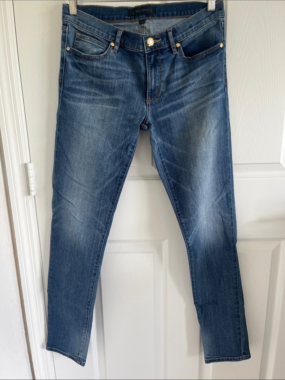 Juicy Couture Women’s Skinny Jeans in Faded Blue Denim NWOT Y2K Casual Cotton